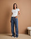Calça Reta Alba - Jeans Marmorizado