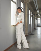 Calça Cargo Palermo - Jeans Off-White