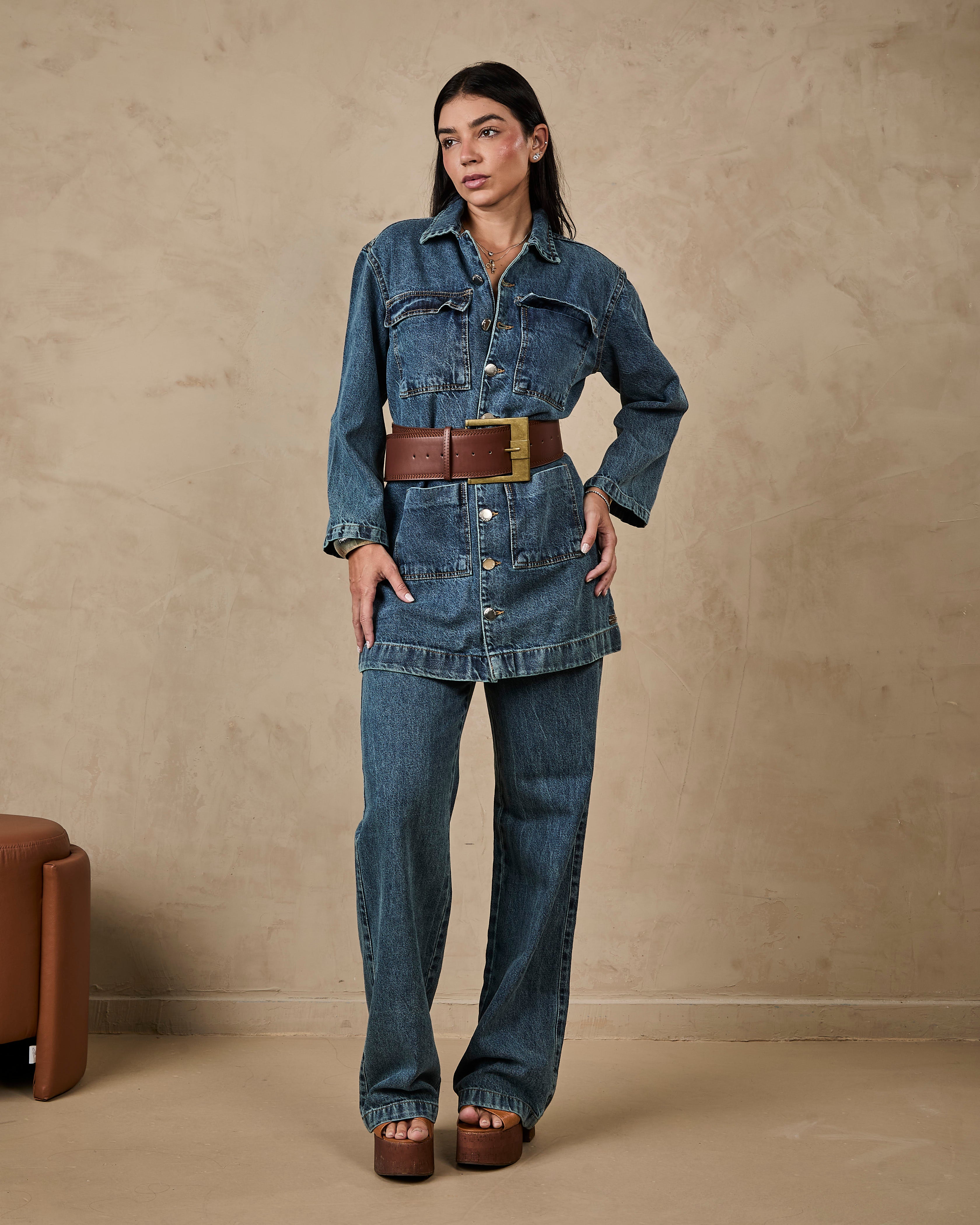 Parka Madrid - Jeans Marmorizado Imagem secundária do produto