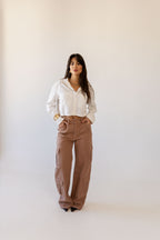 Calça Cargo Marrom Mocha