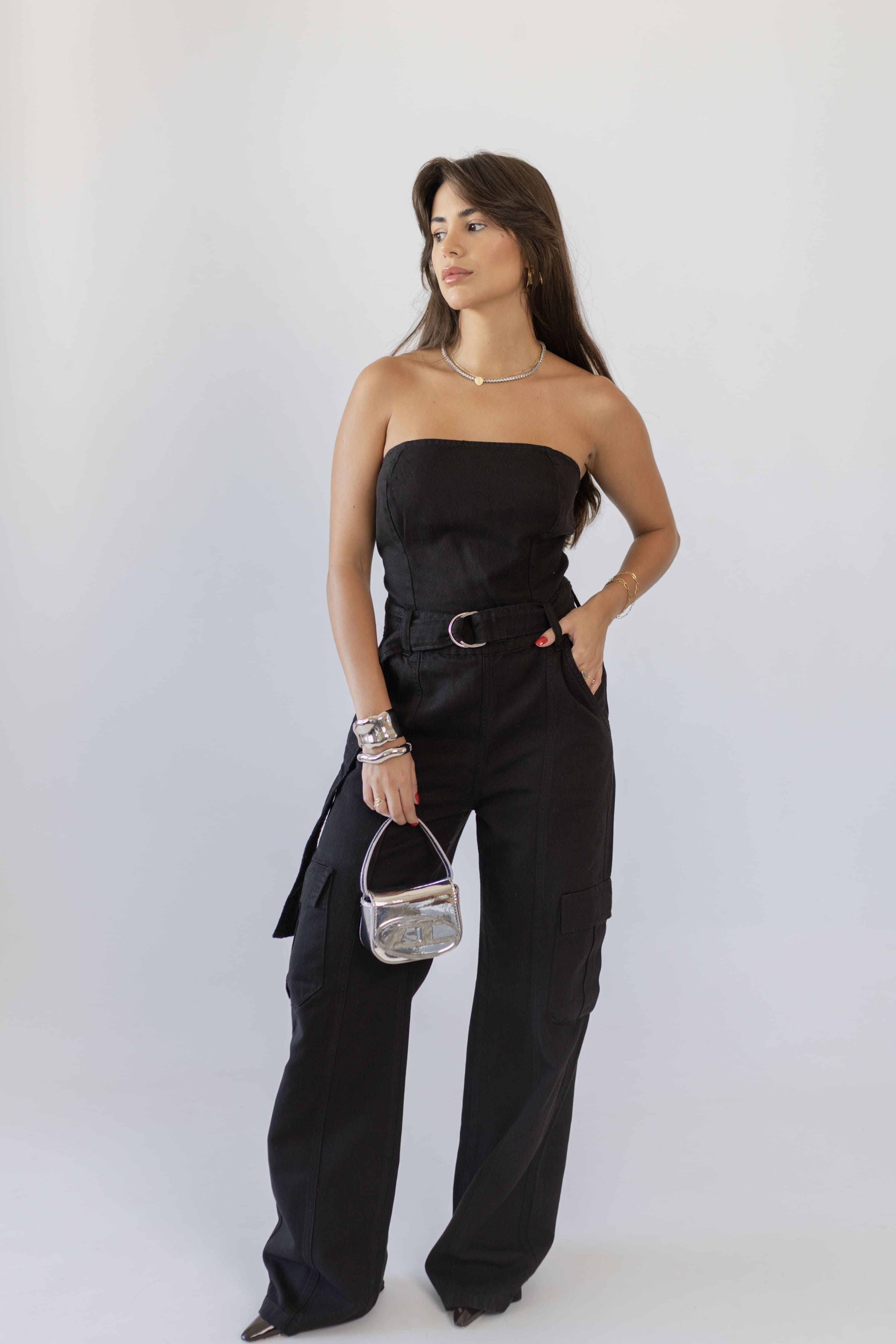 Macacão Chicago Preto Imagem principal do produto