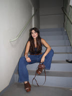 Calça Wide Leg Catena - Jeans Escuro