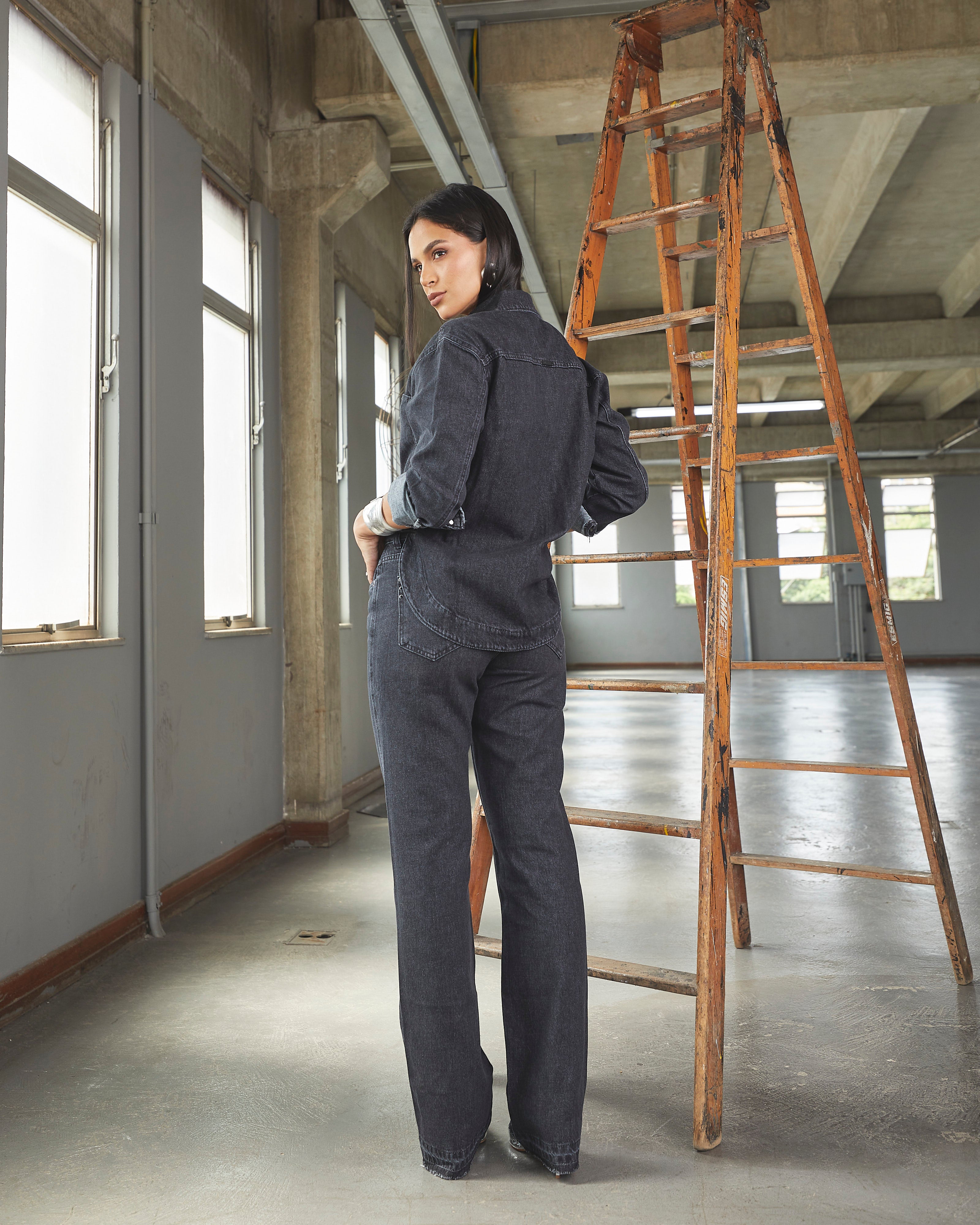 Jaqueta Oversized Malbec - Jeans Black