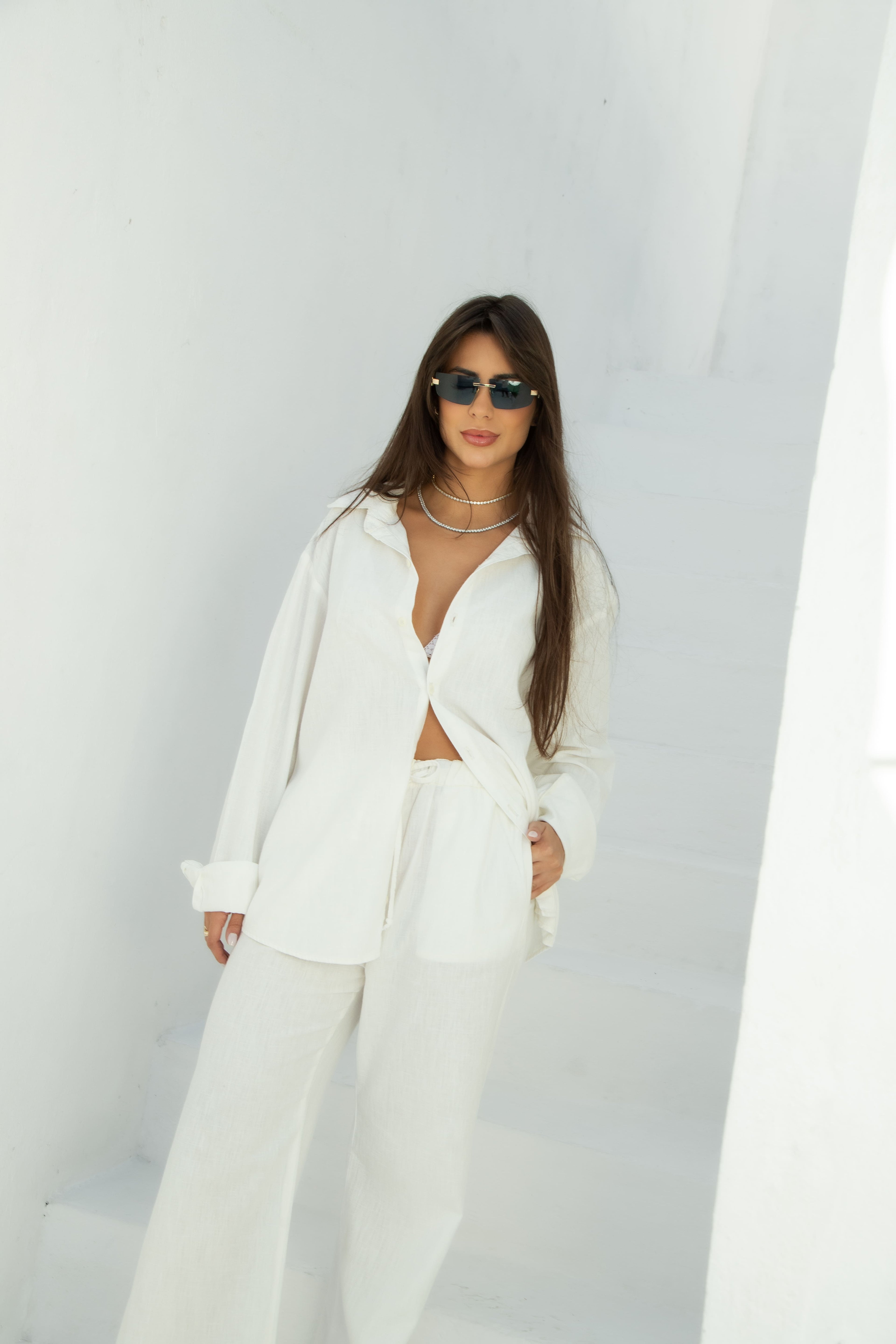 Camisa Viscolinho Santorini