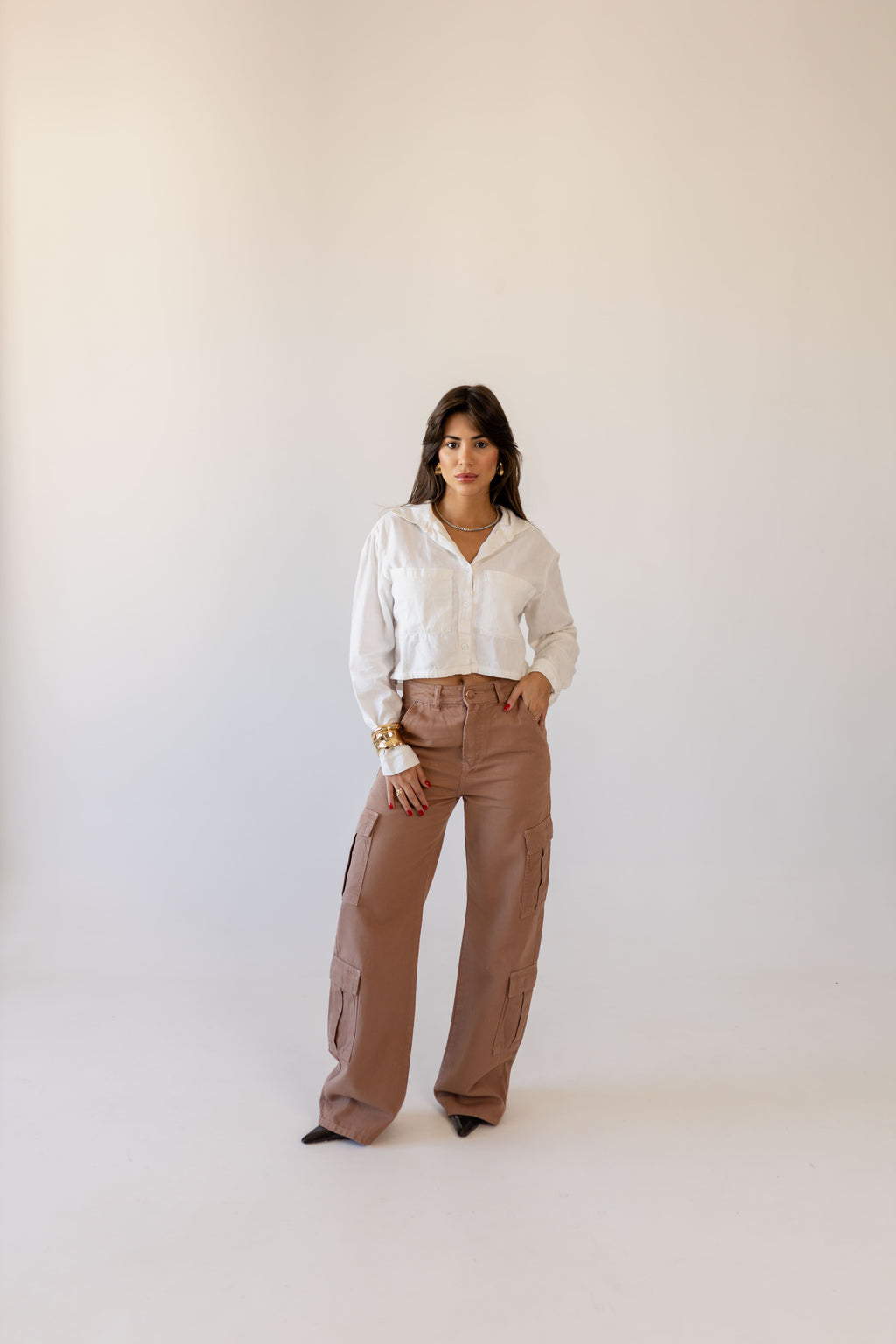 Calça Cargo Marrom Mocha
