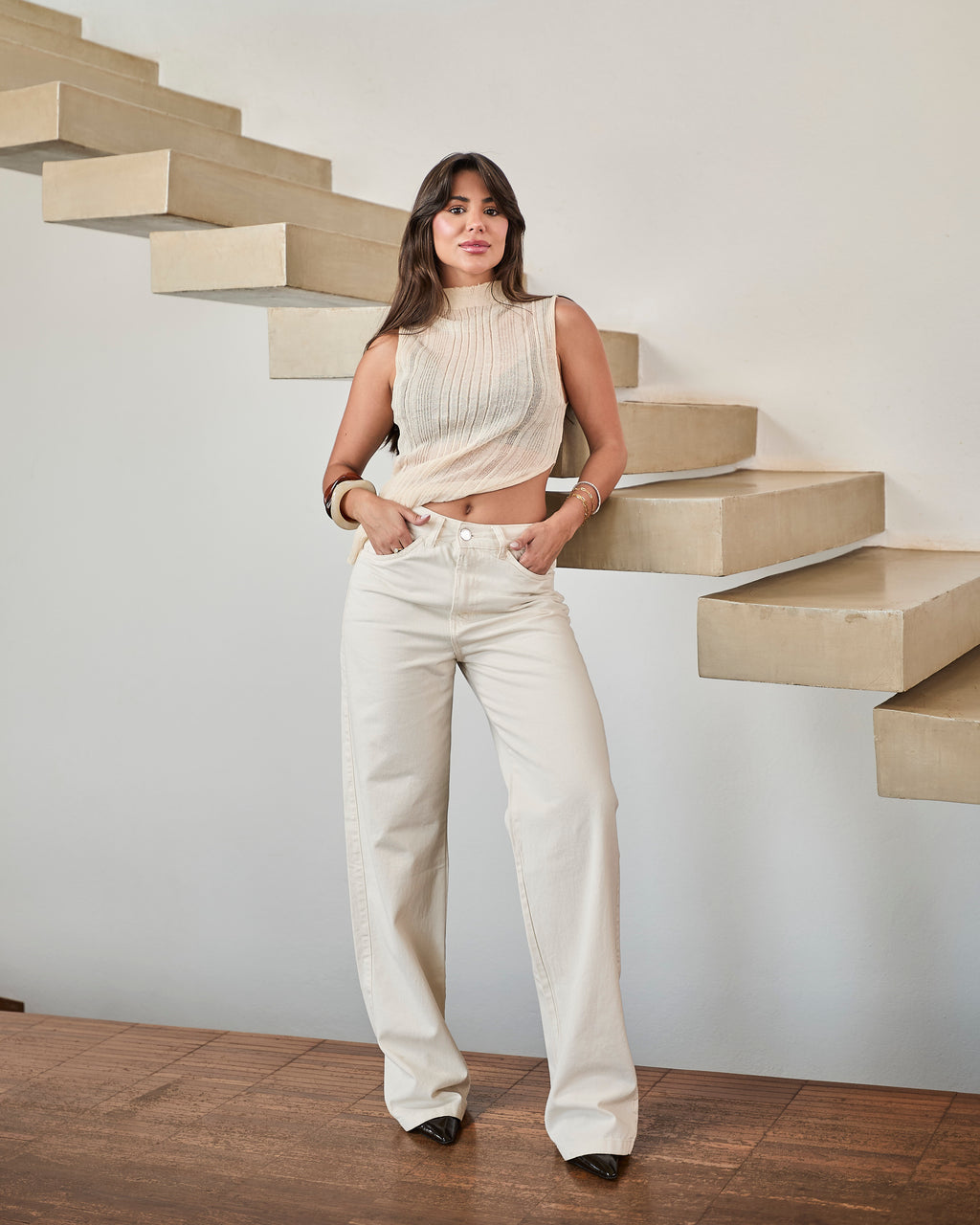 Calça Reta Zaya - Cru