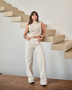 Calça Reta Zaya - Cru