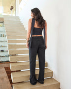 Calça Reta Over- Jeans preto