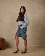 Bermuda Jorts Cargo - Jeans Marmorizado