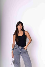 Regata Feminina Algodão Egípcio - Preta