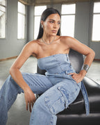 Macacão Chicago - Jeans Marmorizado