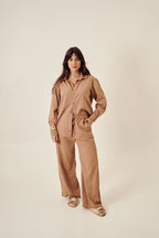 Calça Viscolinho Marrom Mocha