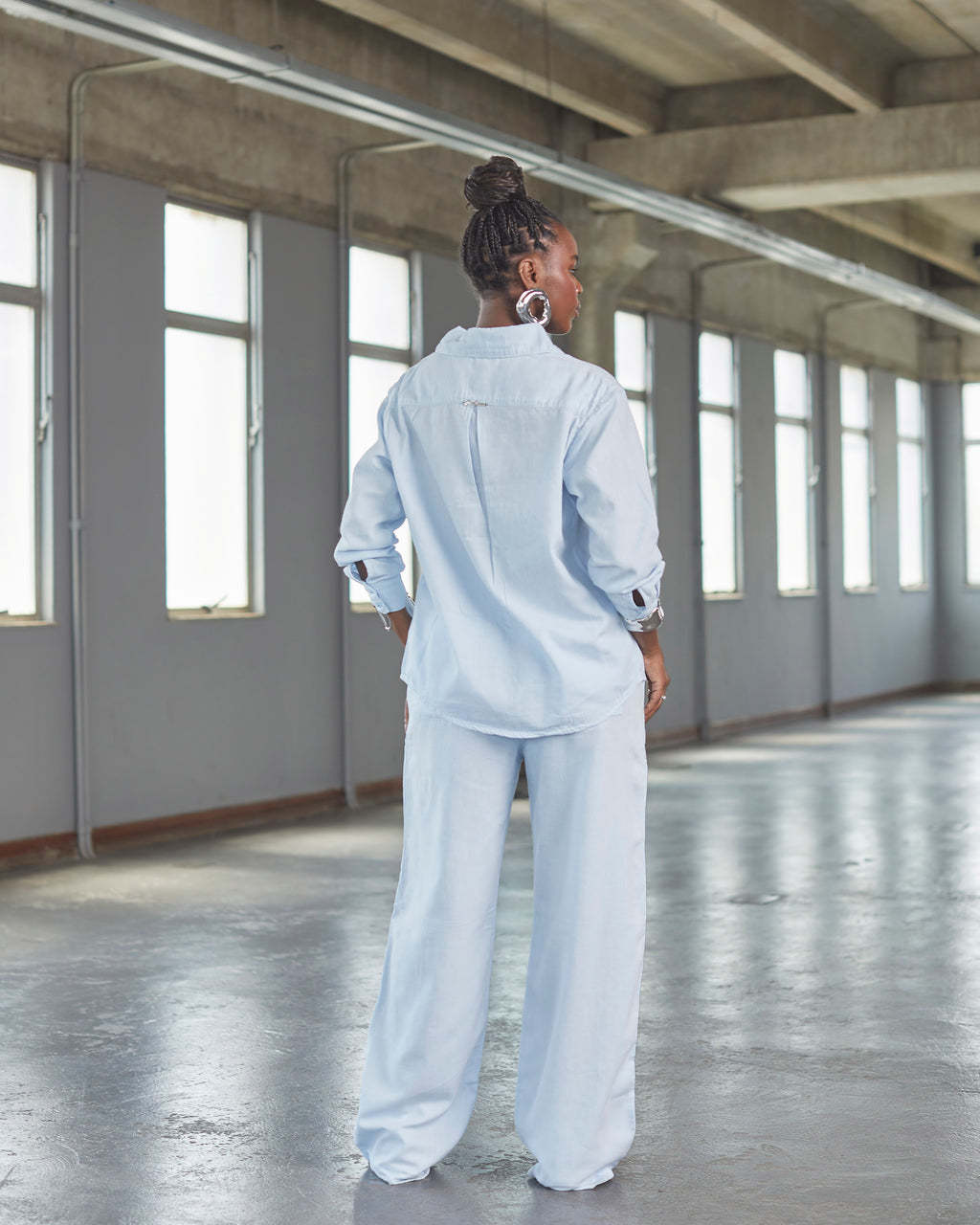 Camisa Viscolinho Bali Azul