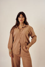 Calça Viscolinho Marrom Mocha