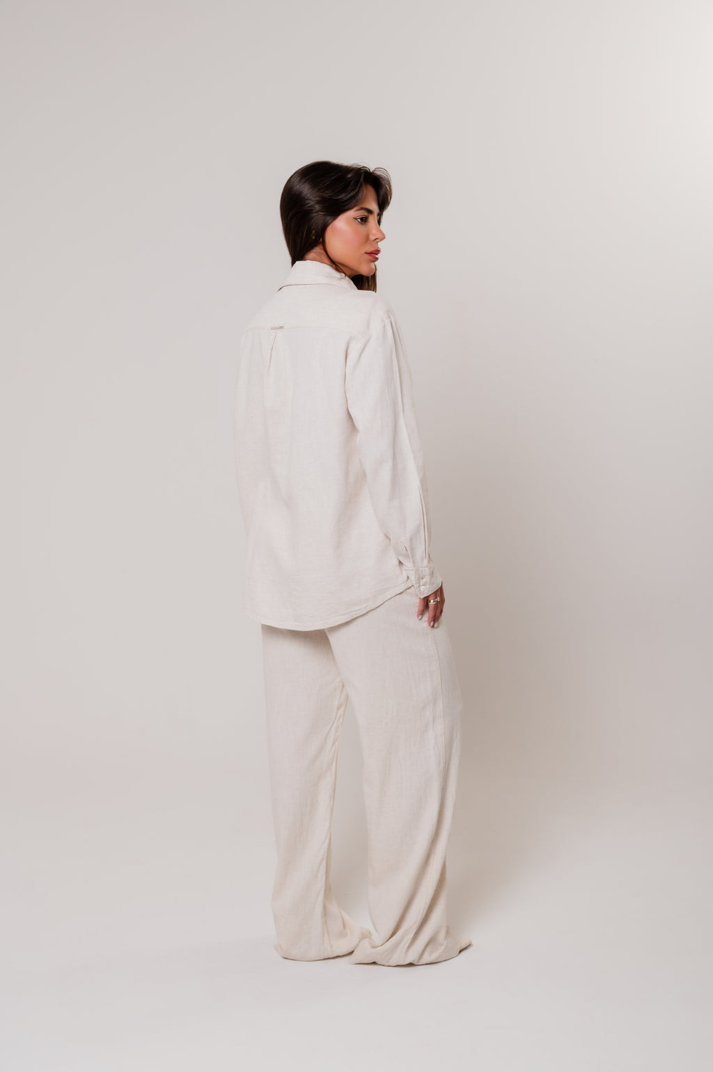 Camisa Viscolinho Oversized Cru