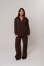 Camisa Viscolinho Oversized Marrom Café