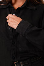 Camisa Oversized Ester Preta