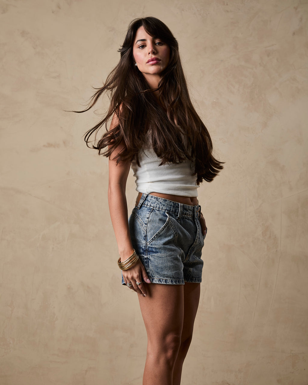 Short Siena - Jeans Marmorizado