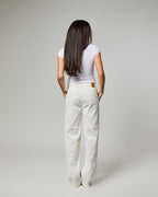Calça Reta com Textura - Off