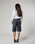 Bermuda Jorts Over - Jeans Marmorizado