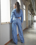 Calça Cargo Mendonza - Jeans Escuro