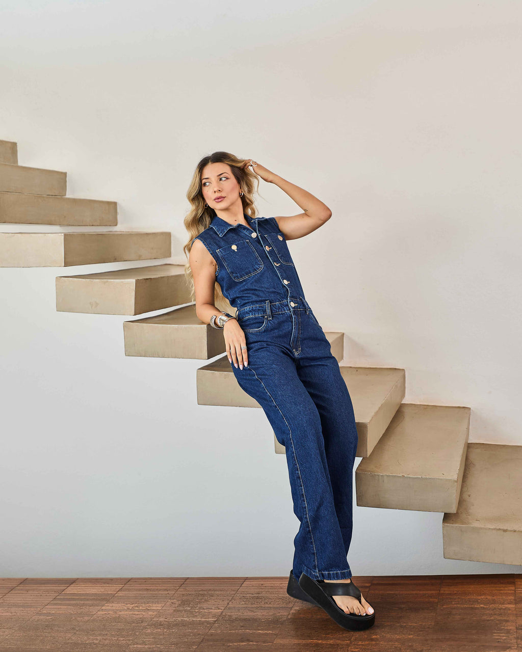 Macacão Miami - Jeans Escuro