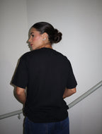 T-Shirt Oversized Feminina Algodão Egípcio - Preta