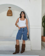 Bermuda Jorts - Jeans Marmorizado