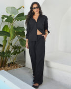 Calça Viscolinho Capri Preta