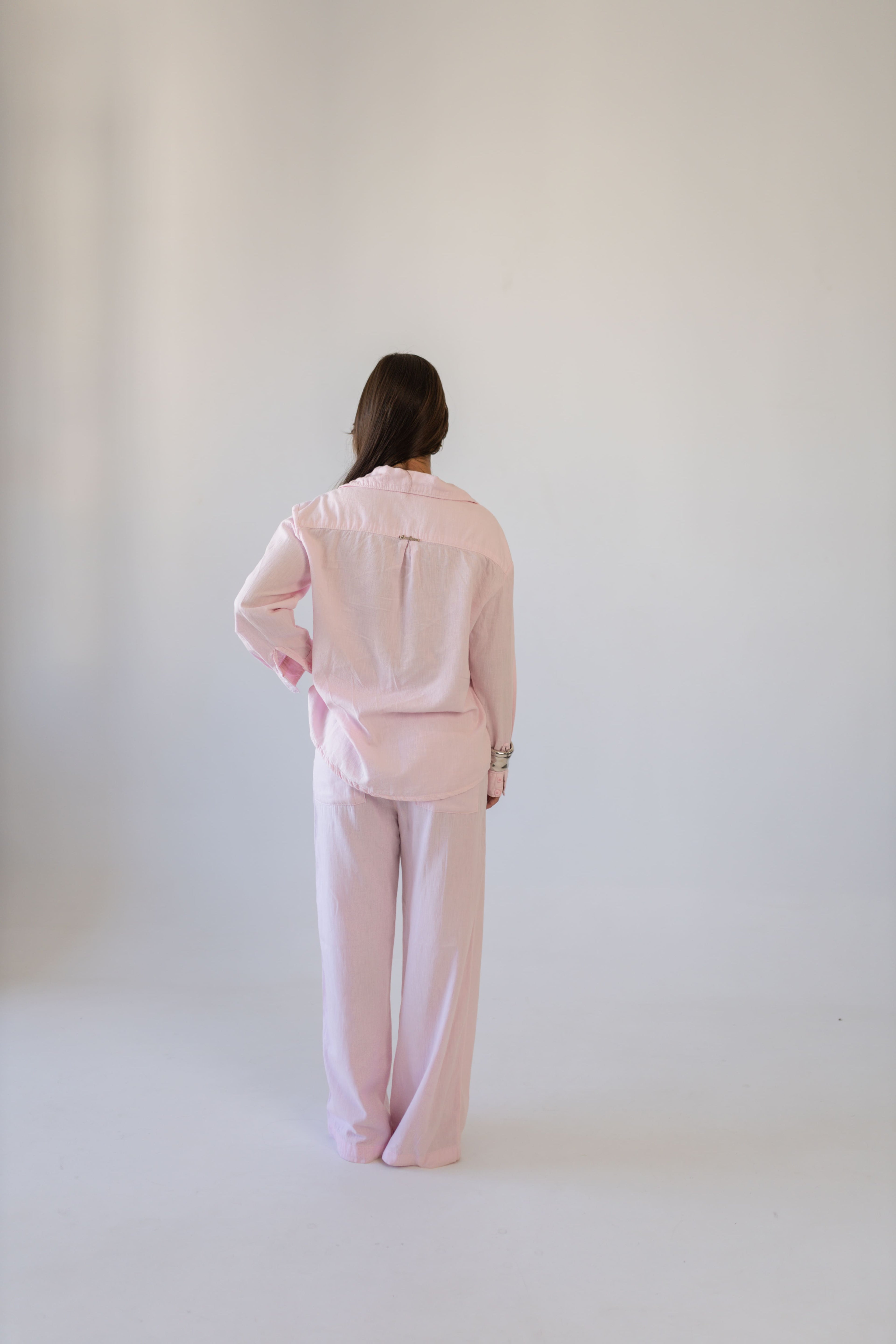 Camisa Viscolinho Barcelona Rosa