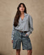 Bermuda Jorts Cargo - Jeans Marmorizado