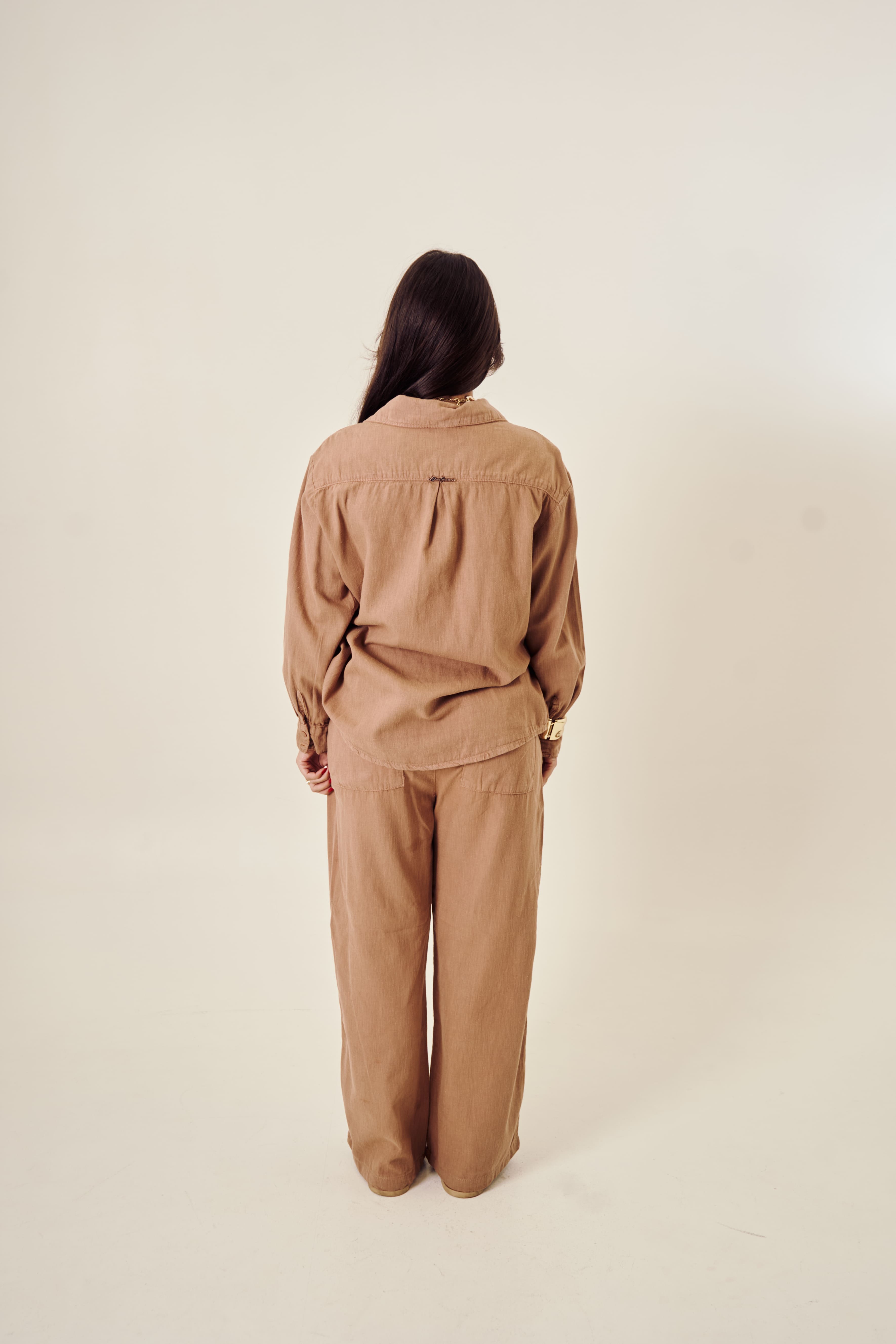 Calça Viscolinho Marrom Mocha Imagem secundária do produto