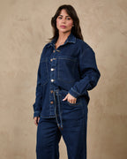 Camisa Moletinho - Jeans Escuro