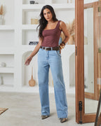 Calça Reta Arraial - Jeans Claro