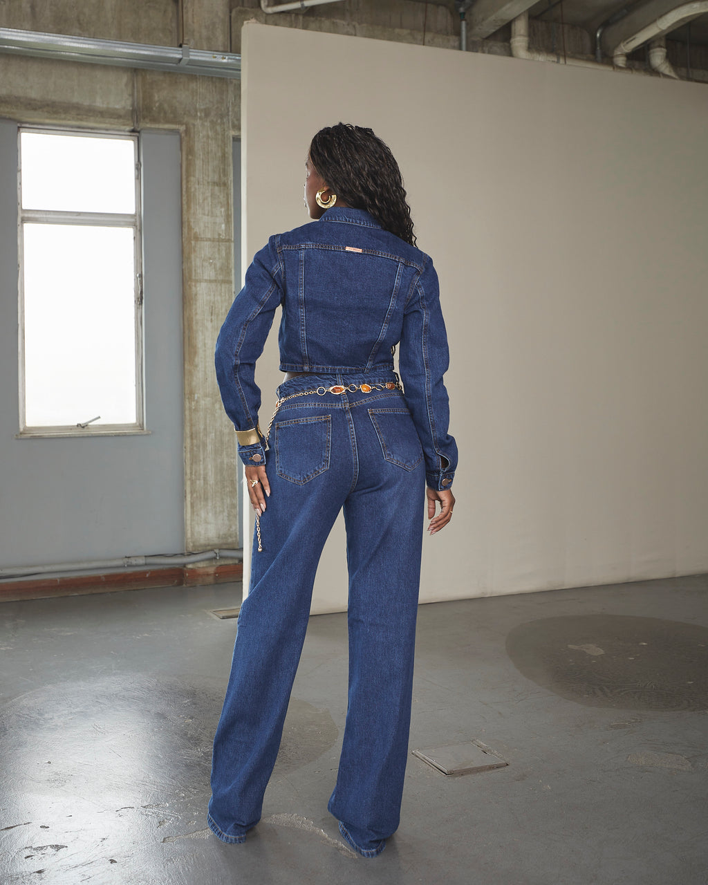 Calça Wide Leg Catena - Jeans Escuro