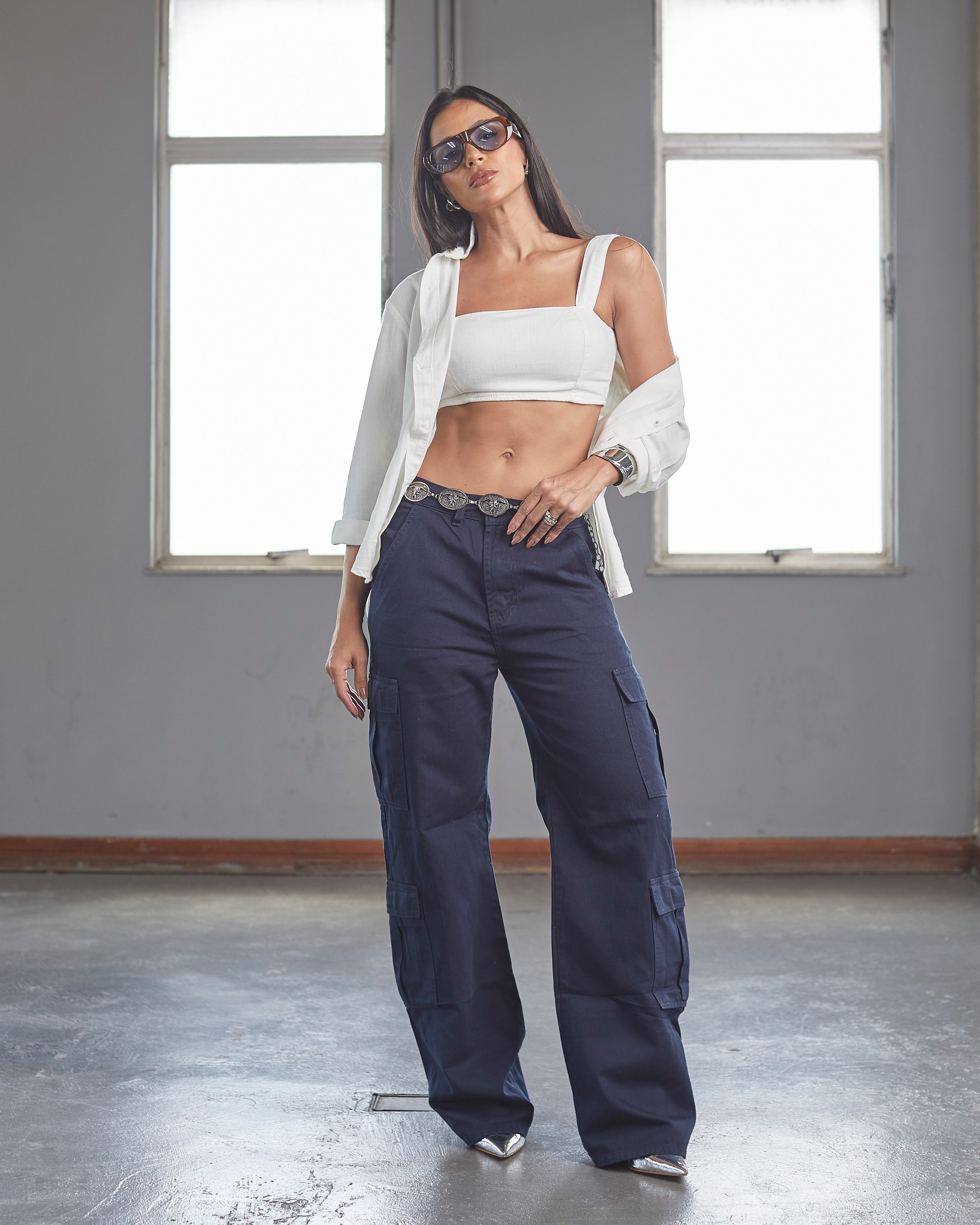 Calça Cargo Blue Royale