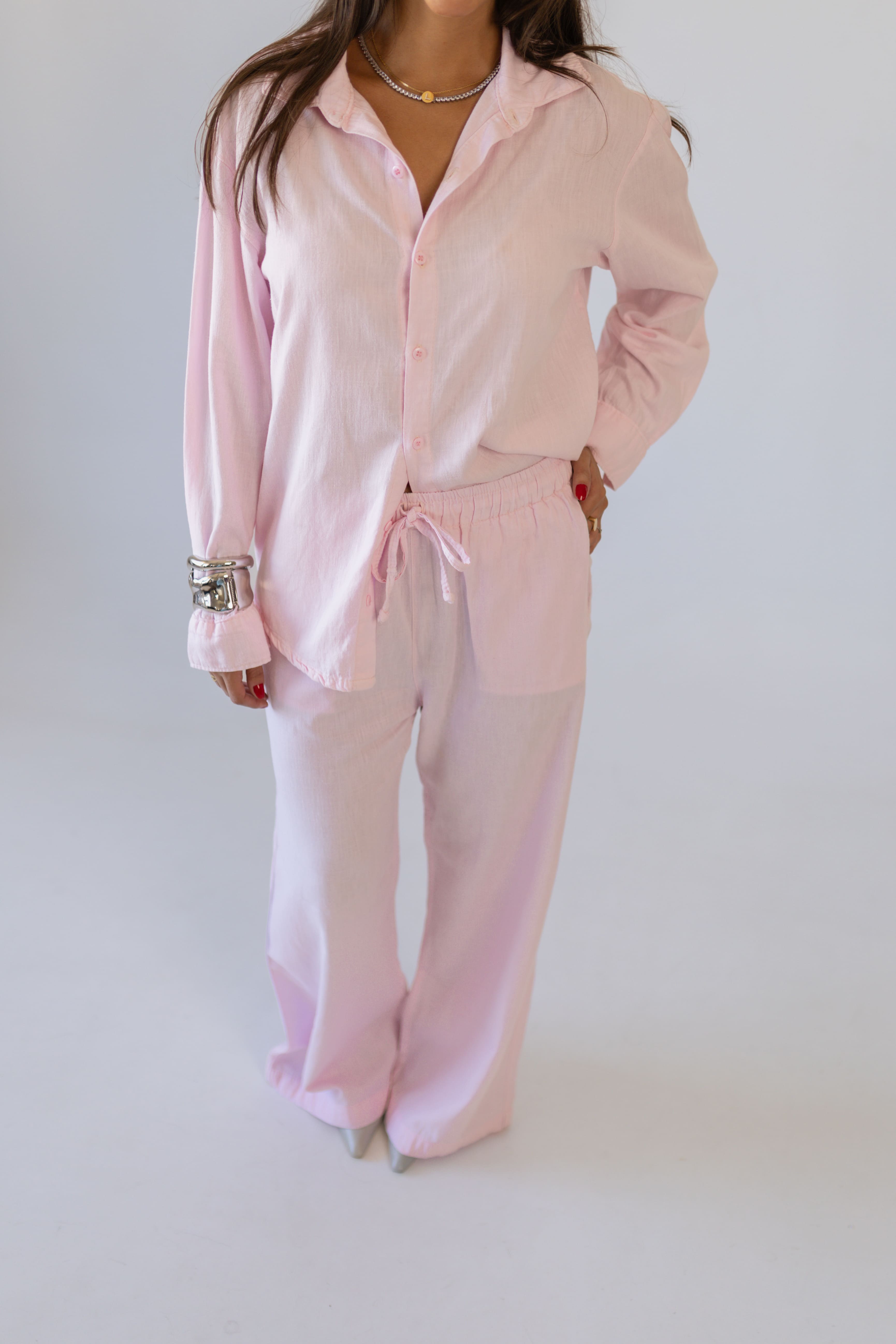 Calça Viscolinho Barcelona Rosa