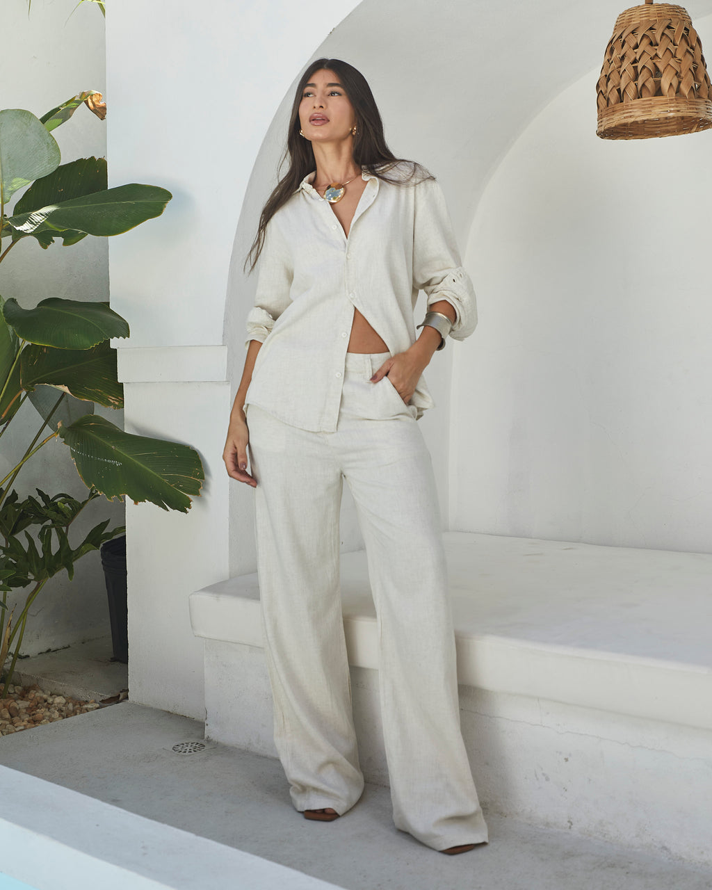 Calça Viscolinho Santorini Cru