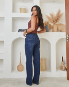 Calça Reta Arraial - Jeans Escuro