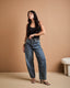 Calça Barrel Kyoto - Jeans Marmorizado