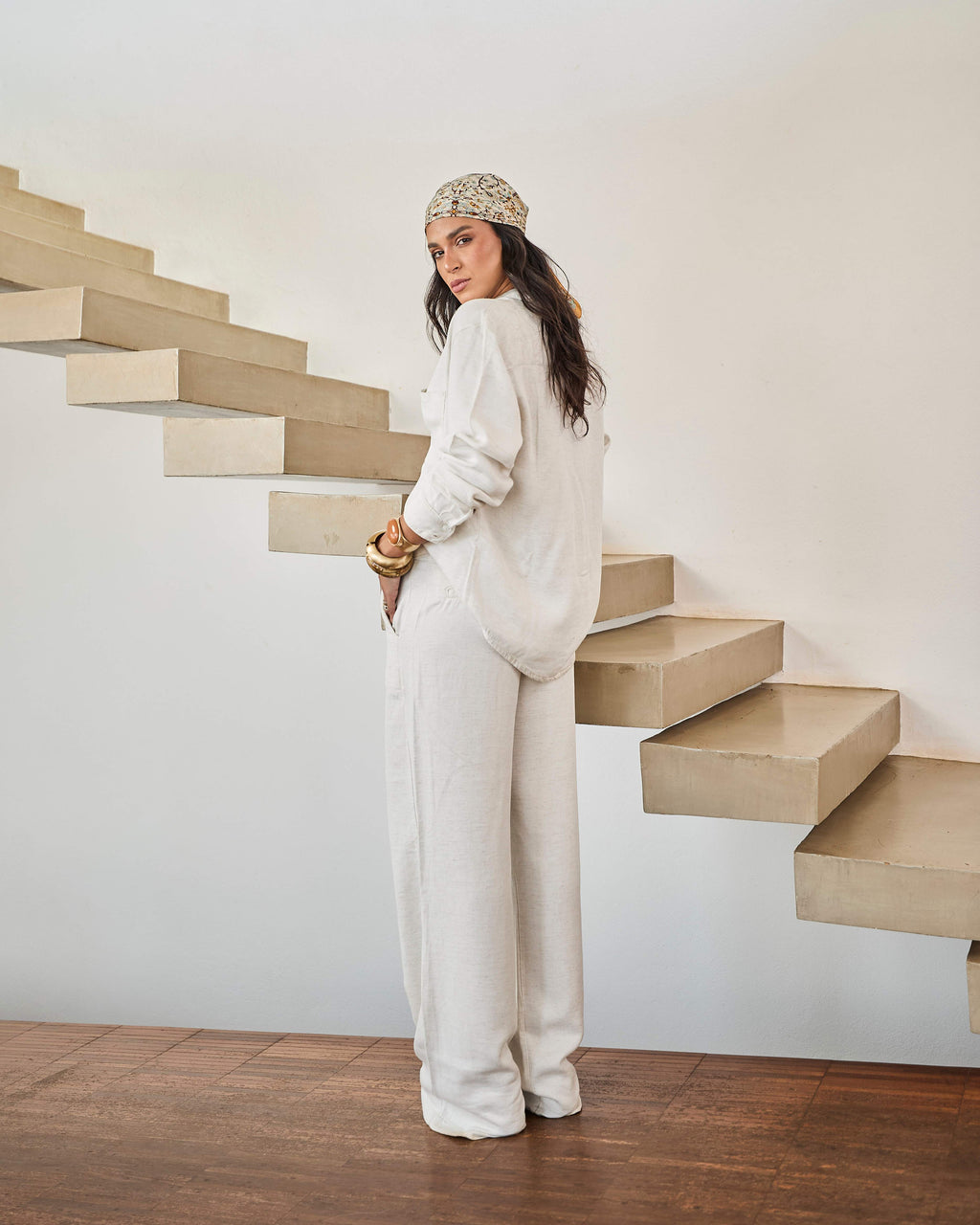 Calça Pantalona Linho