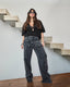 Calça Cargo Eclipse - Jeans marmorizado