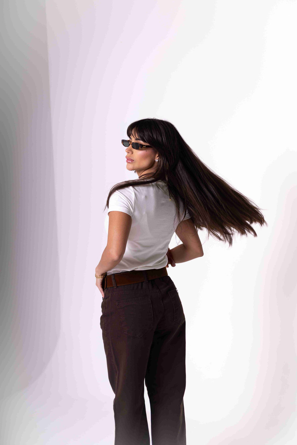 Camiseta Baby Look Feminina Algodão Egípcio - Branca