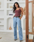 Calça Reta Arraial - Jeans Claro