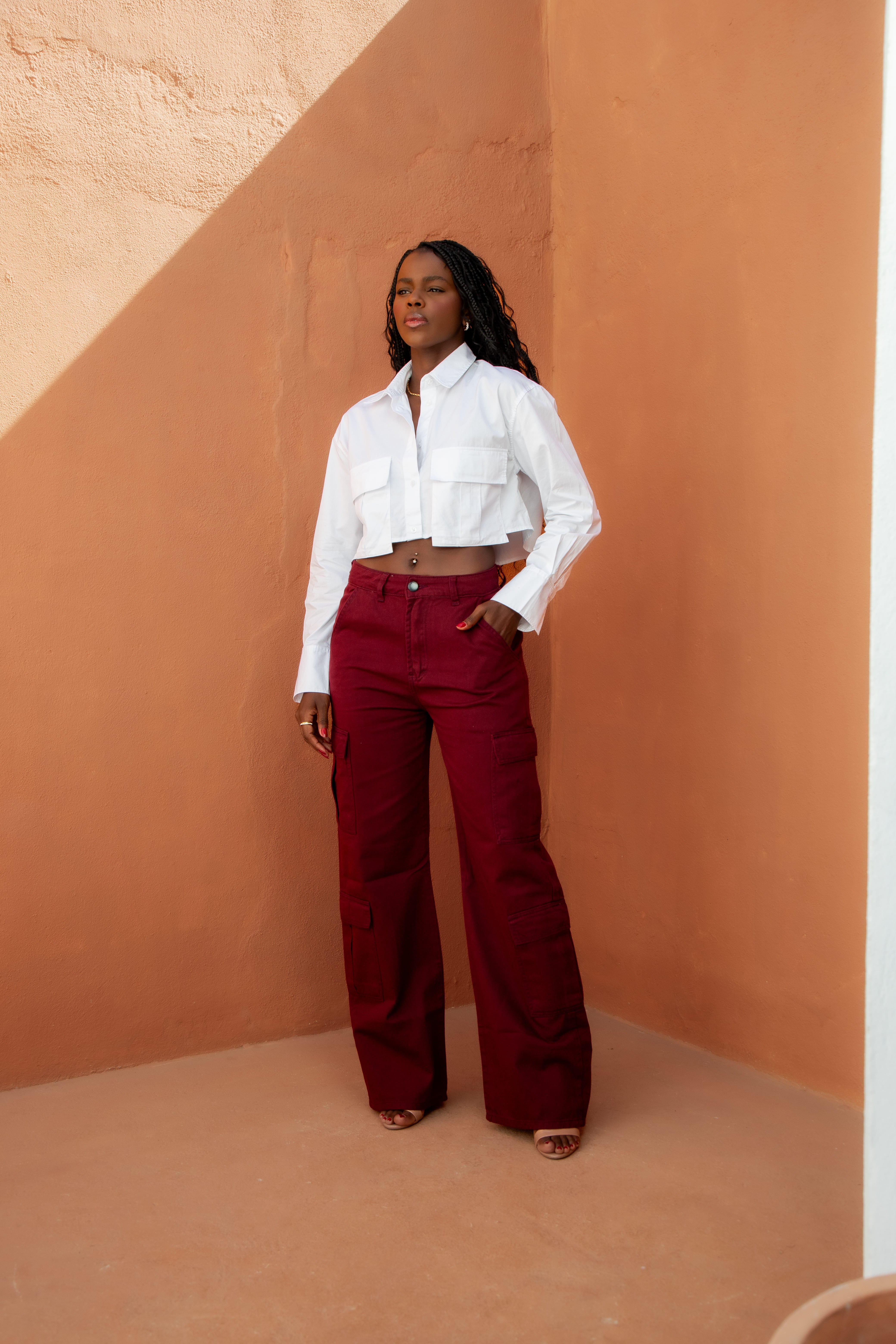 Calça Cargo Marsala Imagem principal do produto