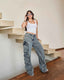 Calça Cargo Street - Jeans Marmorizado