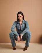 Macacão Verona - Jeans Marmorizado