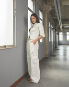 Calça Cargo Palermo - Jeans Off-White