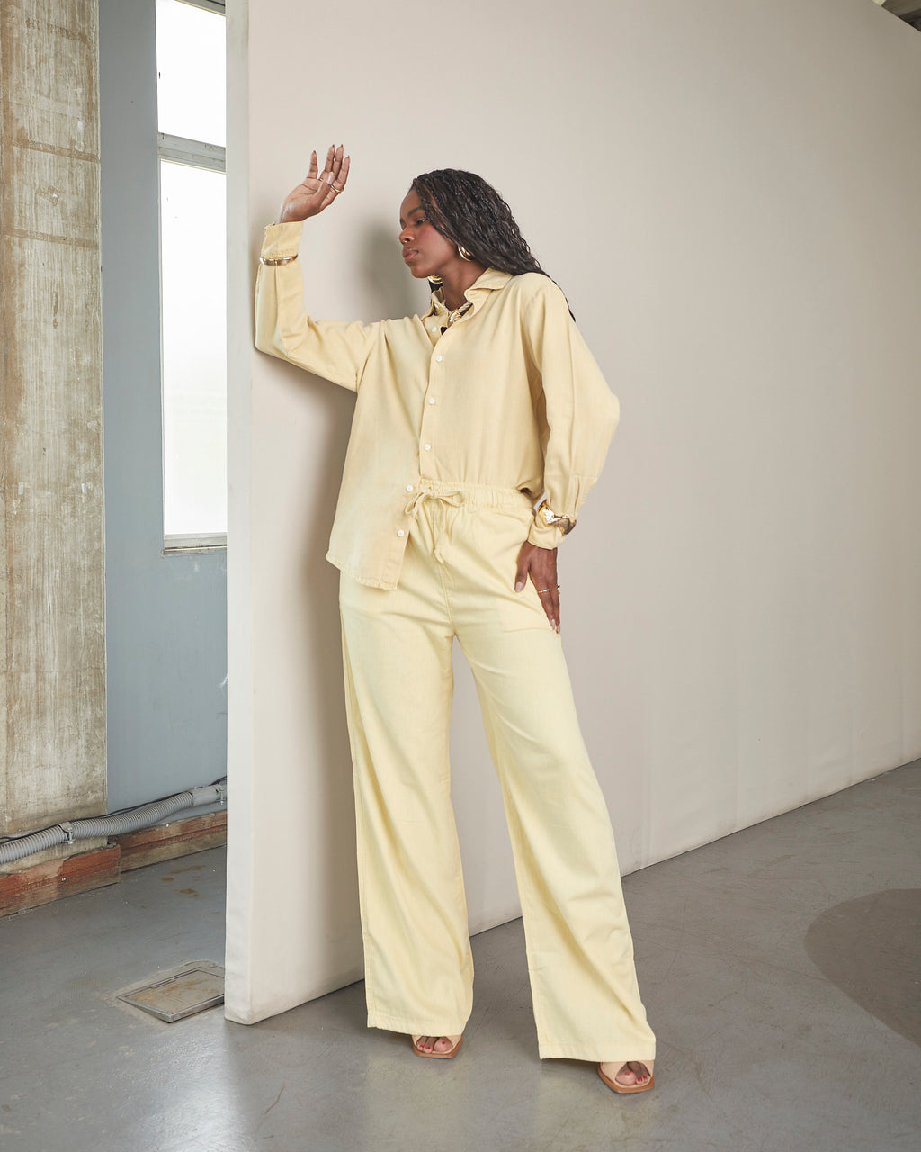 Camisa Viscolinho Mali Amarela