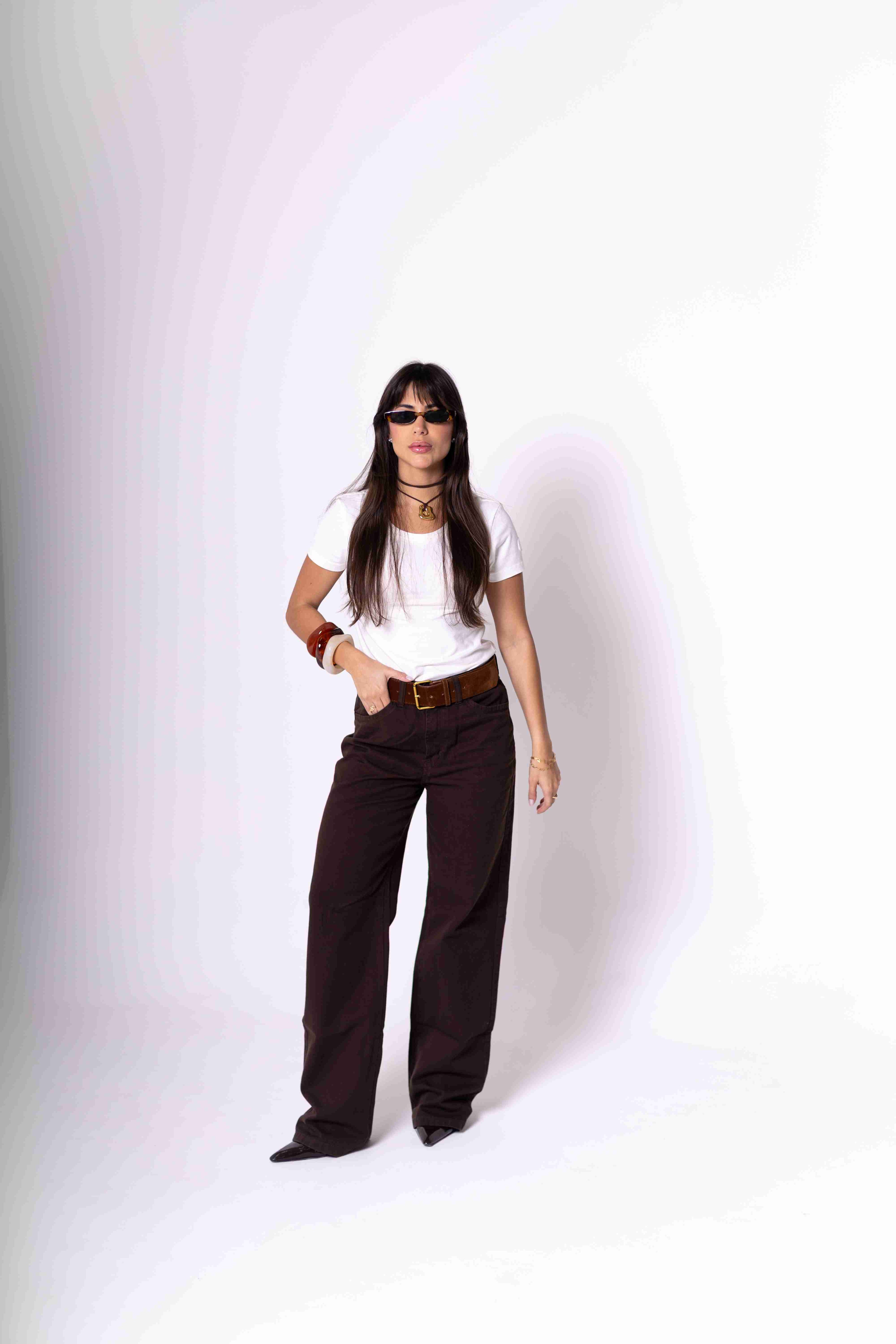 Camiseta Baby Look Feminina Algodão Egípcio - Branca